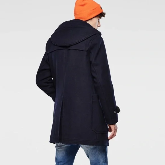 G Star Raw Wool Duffle Coat Men's Size XSmall Winter Jacket Nautical Fisherman